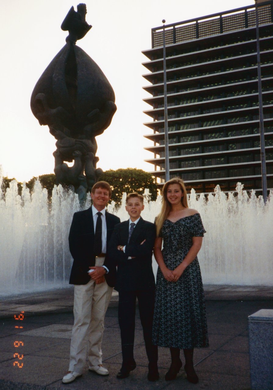 Jen graduation from High School with Dad and Dave June 91